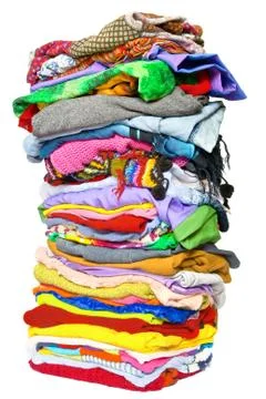 Stack of clothes Stock Photos