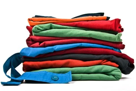 Stack of clothes Stock Photos