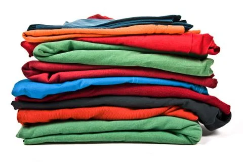 Stack of clothes Stock Photos