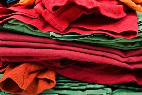 Stack of clothes Stock Photos
