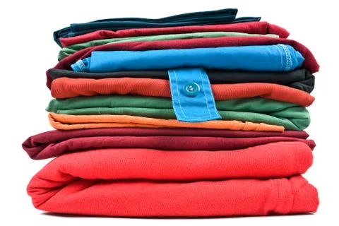 Stack of clothes Stock Photos