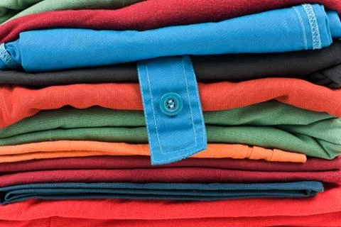 Stack of clothes Stock Photos