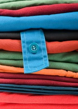 Stack of clothes Stock Photos
