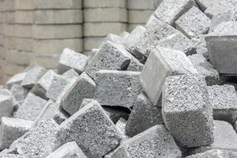 Stack of cobblestone. Stock Photos