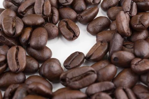 Stack of coffee beans Stock Photos