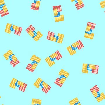 Stack coin cash bank vector seamless pattern Stock Illustration