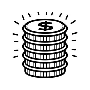Stack Of Coin icon or modern line symbol. Vector line art and icon design w.. Stock Illustration