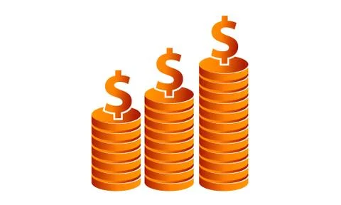 Stack Coin Investment Illustrazione stock
