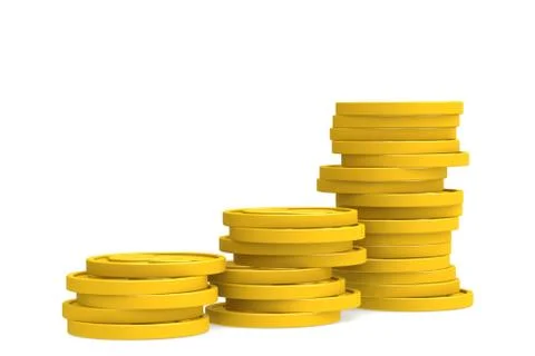 Stack of coin isolated Stock Illustration