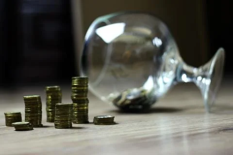 Stack of coin jar Stock Photos