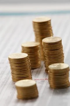 Stack of coin Stock Photos