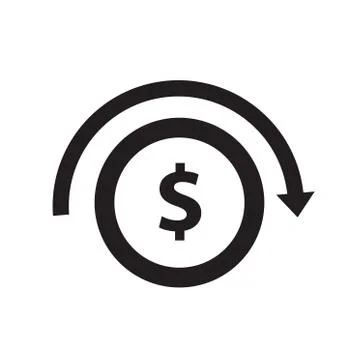Stack of coins icon with dollar Stock Illustration