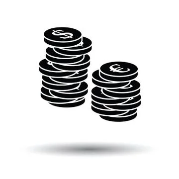 Stack of coins  icon Stock Illustration