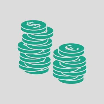 Stack of coins  icon Illustrazione stock