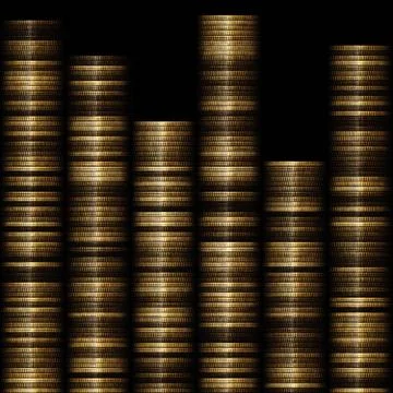 A stack of coins Stock Illustration