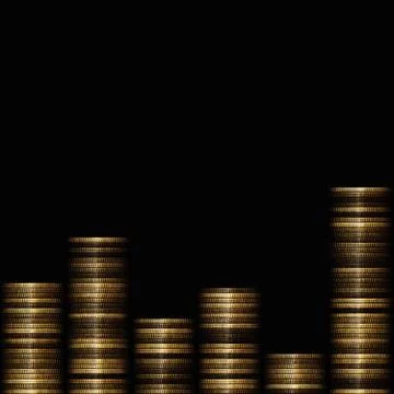 A stack of coins Stock Illustration