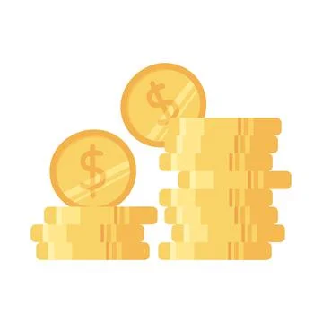 Stack of coins Stock Illustration