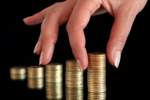 Stack of coins Foto stock