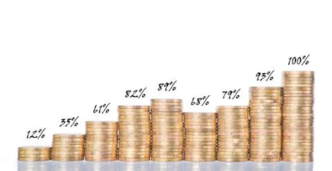 Stack of coins Stock Photos