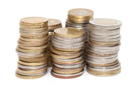 Stack of coins Stockfoto's