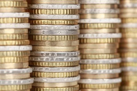 Stack of coins Foto stock