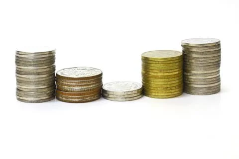 Stack of coins Stock Photos
