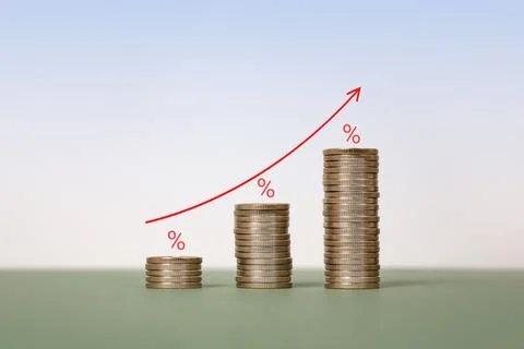Stack of coins Foto stock