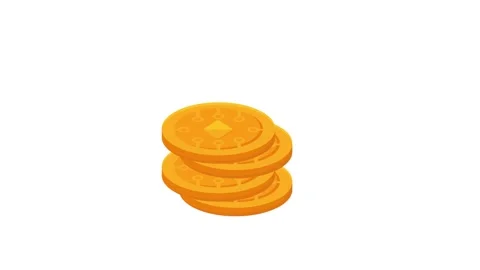 A stack of coins topped with an upward-pointing arrow, symbolizing growth o.. Stock Footage 332198154