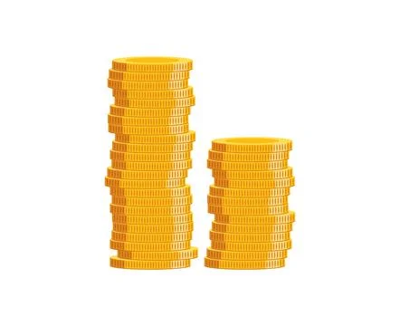 Stack of coins vector Illustrazione stock