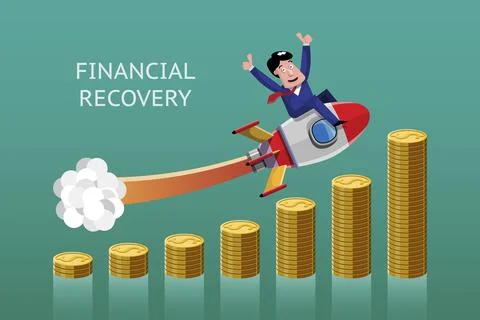 Stack of coins with the word Growth rate illustrations Stock Illustration