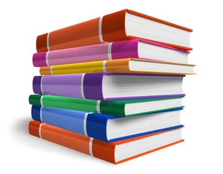 Stack of color books Stock Illustration