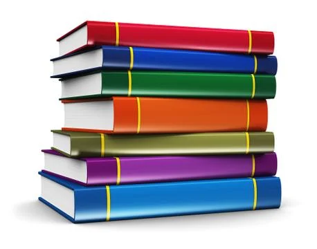 Stack of color books Illustrazione stock
