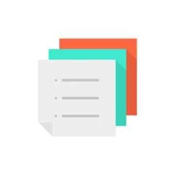 Stack of color memo to-do list Stock Illustration
