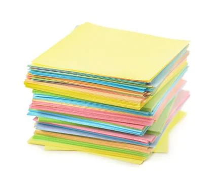 Stack of color paper notes Stock Photos