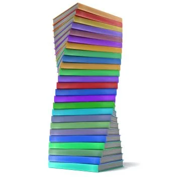 Stack of colored books Stockillustratie