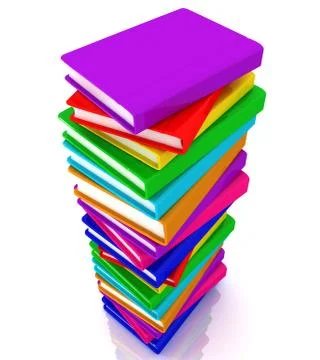 Stack of colored books Stock Illustration