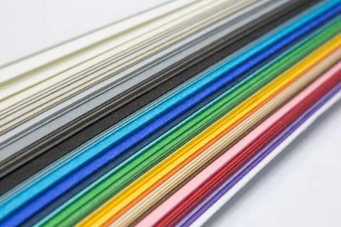 Stack of colored paper Stock Photos