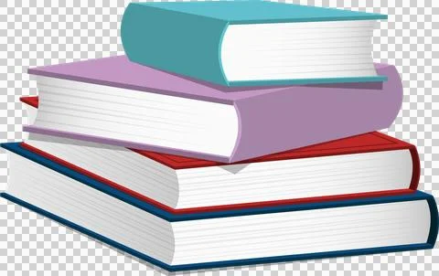 A stack of colorful books creates a vibrant display, suggesting knowledge, .. Stock Illustration