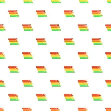 Stack of colorful books forming seamless pattern Illustrazione stock