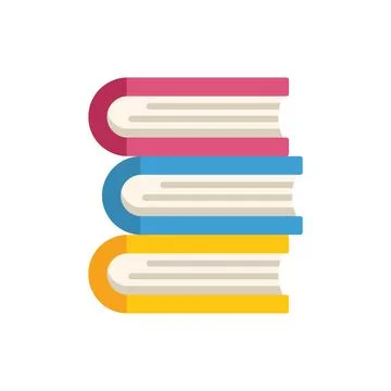 Stack of colorful books forming a tower of knowledge Stock Illustration