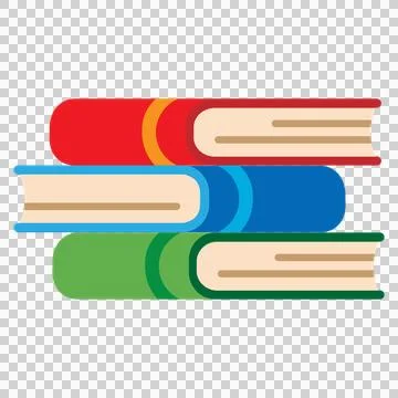 Stack of colorful books icon isolated on white background Stock Illustration