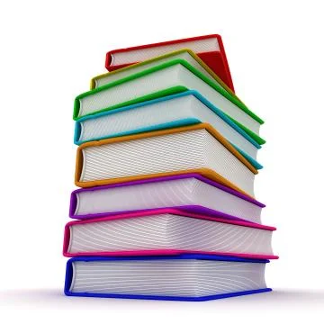 Stack of colorful books Stock Illustration
