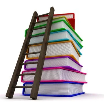 Stack of colorful books Stock Illustration