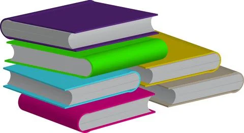 Stack of colorful books Stock Illustration
