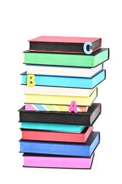 Stack of colorful books Stock Photos