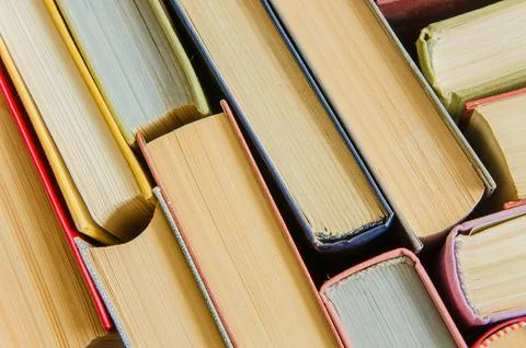 A stack of colorful books Stock Photos