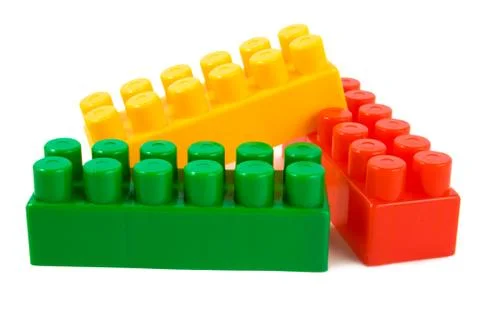 Stack of colorful building blocks 스톡 사진