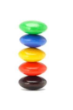 Stack of colorful button candies Stock Photos