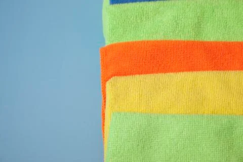 Stack of colorful cleaning cloths Stock Photos