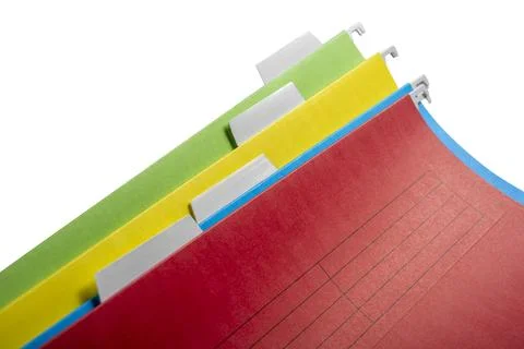 Stack of colorful document files Stock Photos